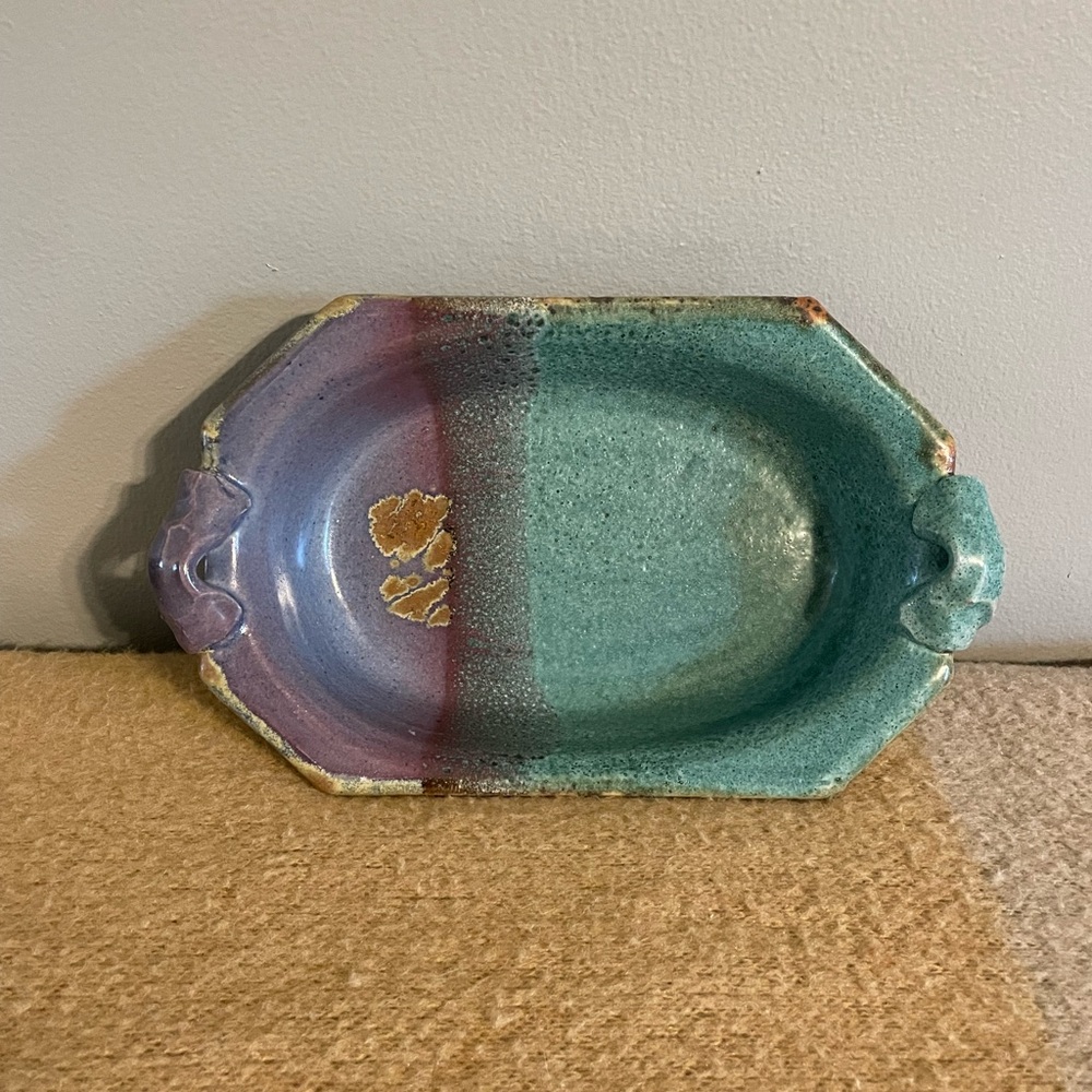 Kuhn Pottery Signed Oval Dish with handles